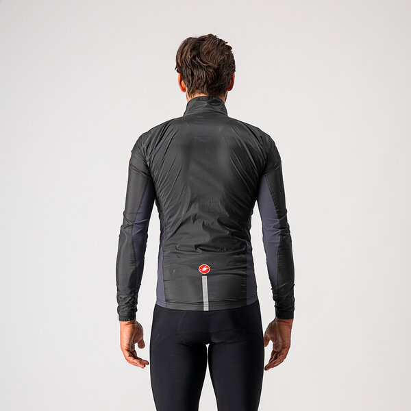 Castelli Squadra Stretch Jacket Color: Light Black/Dark Gray