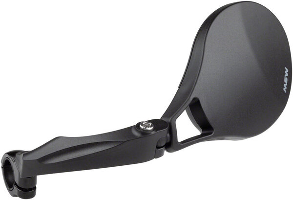 MSW Flat Bar Mirror with High Definition Glass - Left Color: Black