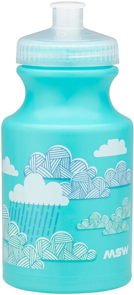 MSW Kids Handlebar-Mounted Water Bottle and Cage Kit Color: Clouds Blue