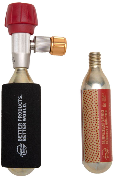 Planet Bike Red Zeppelin CO2 bike tire inflator (w/ 2 16g CO2)